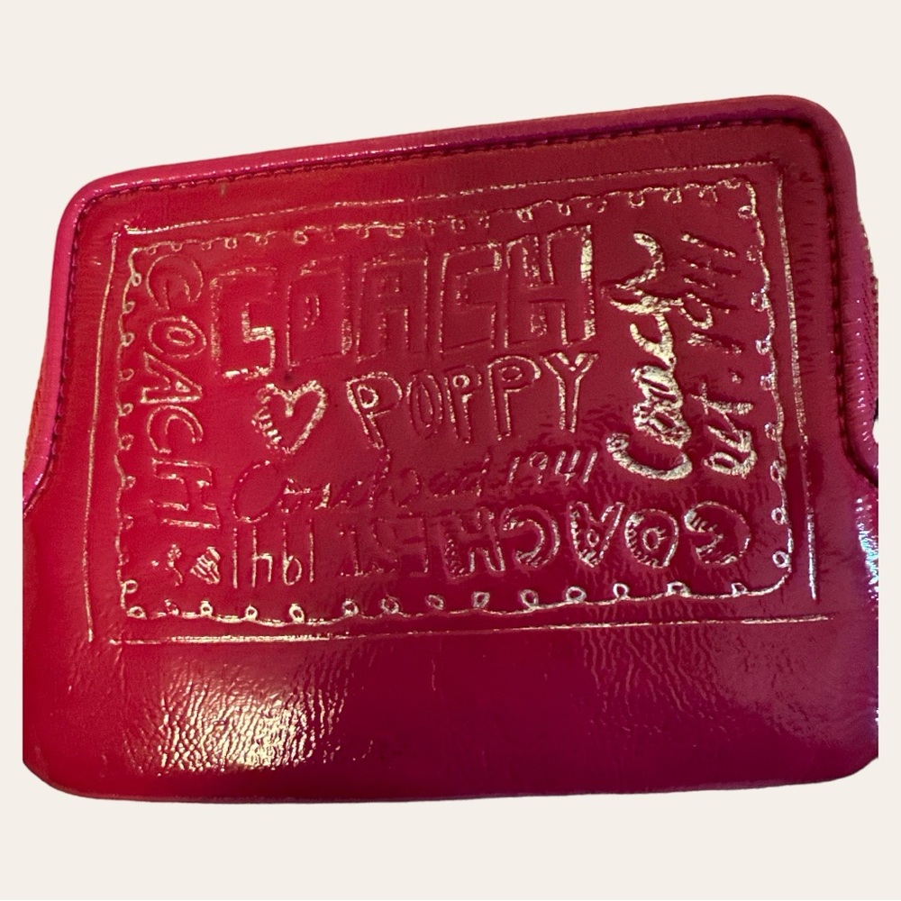 COACH Poppy Wristlet in Dark Fuchsia
